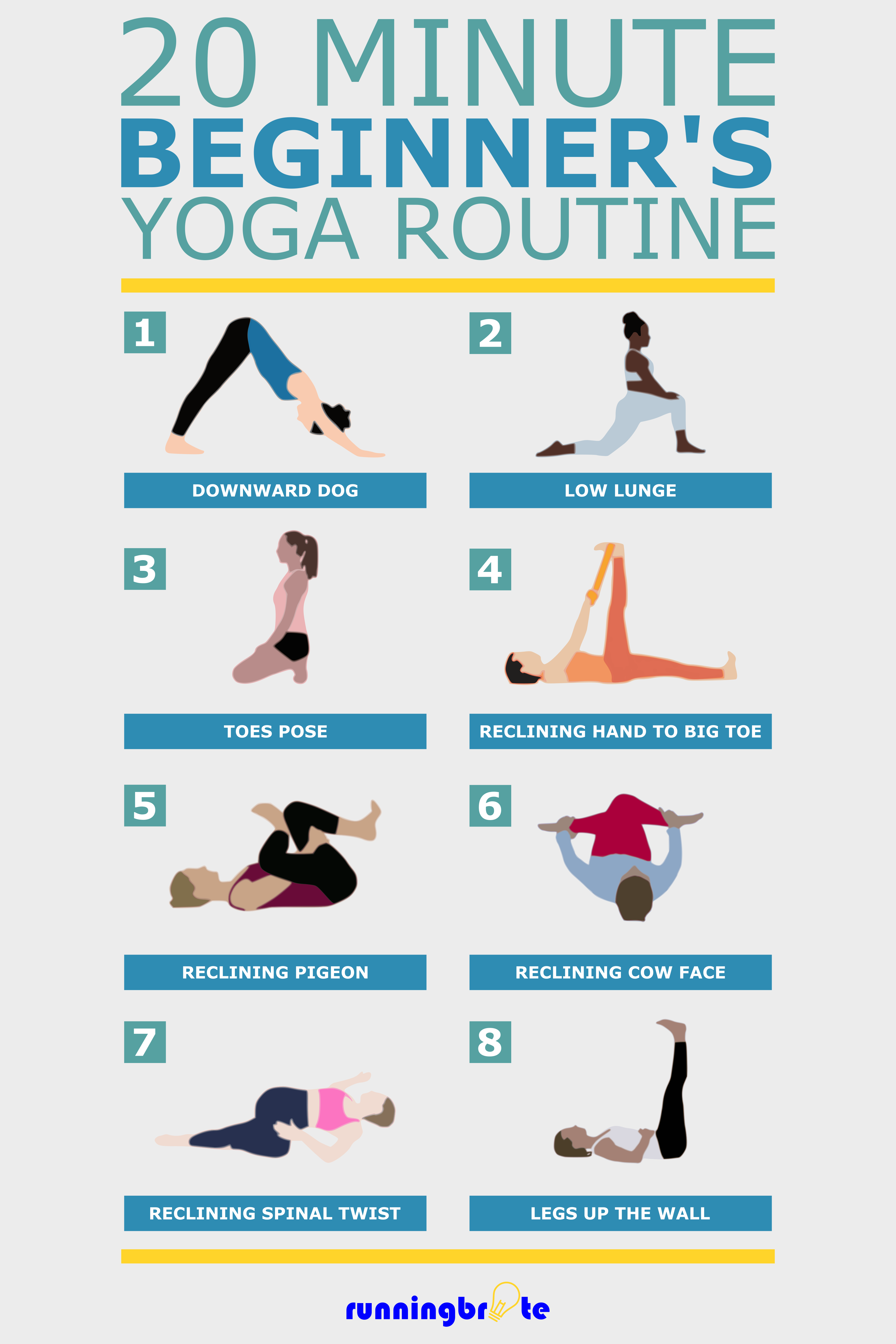 The Best 20 Minute Beginner's Yoga Routine | Runningbrite